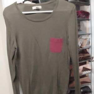 G.H. Bass olive green sweater mens size M women's L